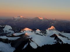 08 Sunrise On Cerro Zurbriggen, Cupola de Gussfeldt, Cerro Reichert, La Mano, Cerro Link With Mercedario, Cerro Ramada Beyond From Climb To Independencia On Way To Aconcagua Summit
